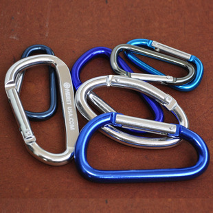 5-8cm户外装备登山扣挂钩钥匙扣轻量钥匙扣D扣铝合金快挂扣D型扣