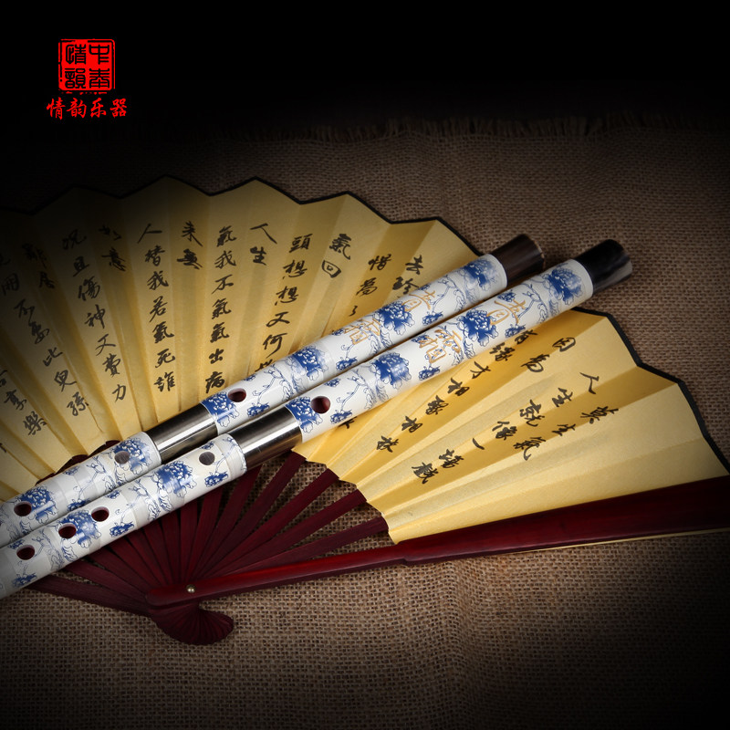周林生精制青花瓷套笛--每套9支大G到小A7000元每套/笛子精品制作