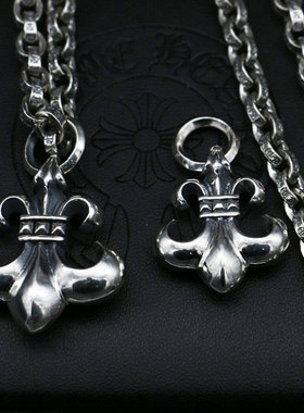 明星同款童军花项链吊坠泰银船锚