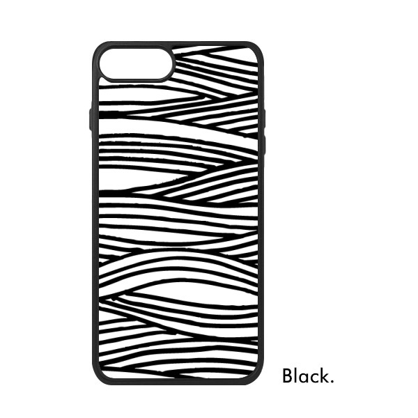 适用于iPhone黑白版画波浪纹理Xr手机壳max保护套678plus硅胶11