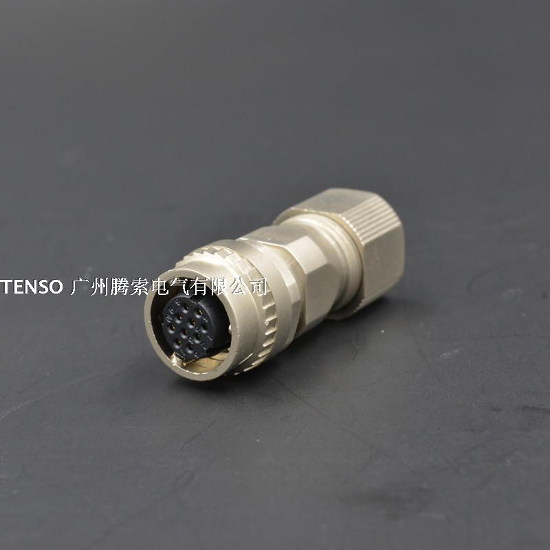 安川 三菱伺服电机10芯插头 SM10S CM10-SP10S-M编码器航空插头