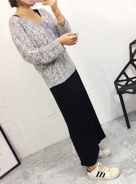 春秋季薄款针织衫女毛衣宽松蝙蝠衫新款镂空套头显瘦大码外套罩衫