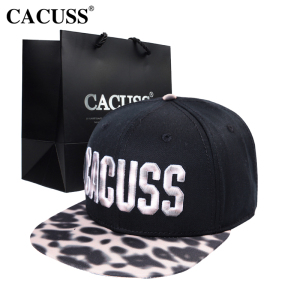 cacuss鸭舌帽子男韩版豹纹时尚休闲百搭嘻哈帽子户外平沿帽秋冬季