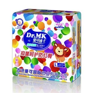 香港曼可博士婴儿极薄防红臀纸尿片L64S80片