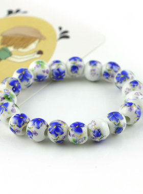 牡丹向日葵陶瓷串珠时尚风手链