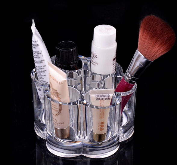 侨丰炫彩首饰盒/彩妆水晶化妆盒/桌面小物品圆形收纳盒SF-1028