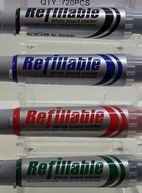 GXIN206白板笔可擦 可加墨水 换笔芯 换墨囊 大容量粗笔头 教师用