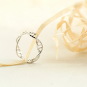 饰品清新个性 扭曲戒指女日韩国潮人学生食指指环s925纯银韩版 时尚