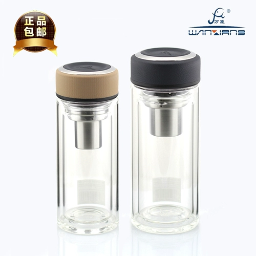 Счетчик Вьентиана подлинная бесплатная доставка V20 Случайное стеклянное стеклянное стекло Двойное слоя прозрачная стаканчика стакана с чашкой фильтра