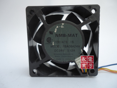 NMB-MAT FBA06A24M 24V 0.12A 6025 6CM 3线 变频器散热风扇