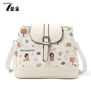 Princess autumn 2015 new female Korean boom cartoon cartoon printed bag slung small bag leisure