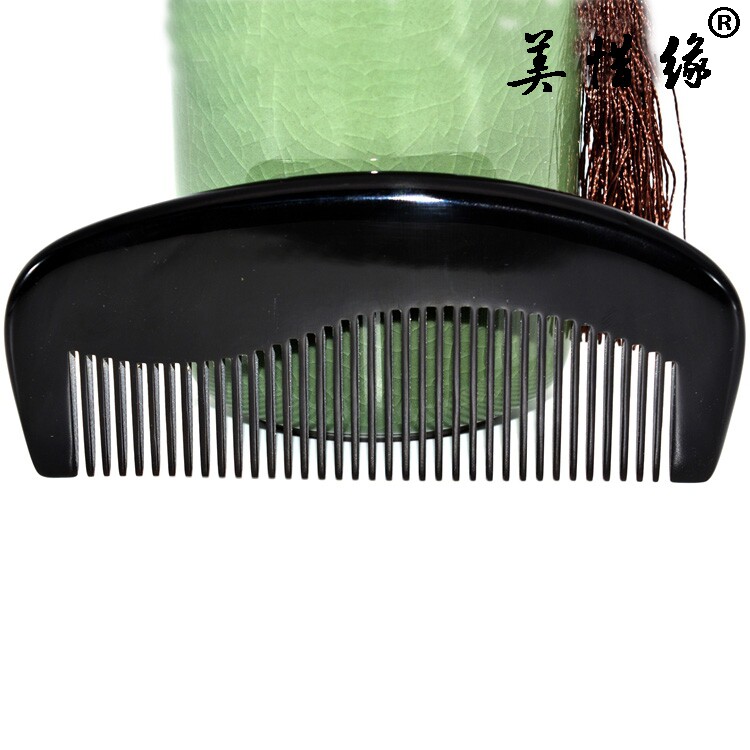 美惜缘牛角梳子贵妃梳纯天然正品防静电正宗生日礼物按摩保健好