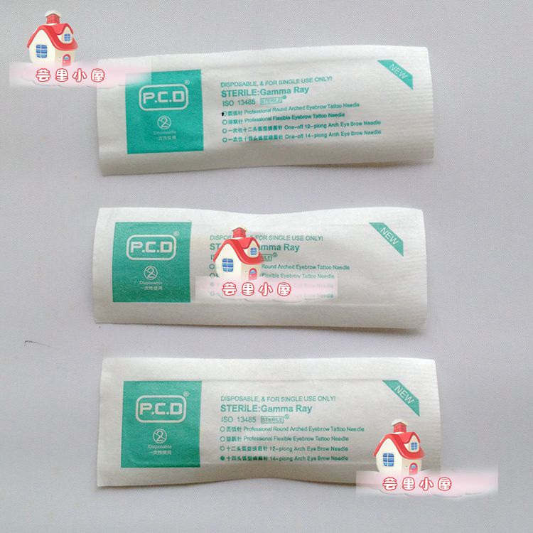 皇冠正品 PCD纹绣单针三针7排针微针组十二/十四弧形绣眉针圆弧针