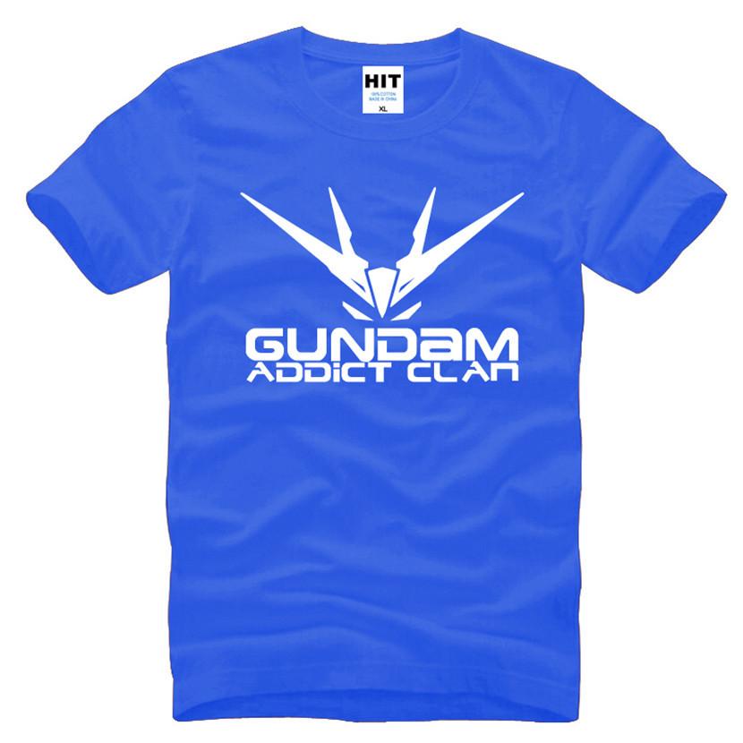机动战士高达 Gundam 青少年短袖圆领纯棉创意T恤男宽松大码肥仔 男装 T恤 原图主图