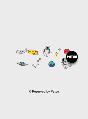 【PATOO怕痛】原创纹身贴 上帝是个宇航员创意可爱太空宇宙宇航