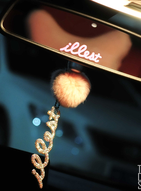 TUTU圖圖車貼 ILL汽车内饰随意贴 HELLAFLUSH风格后视镜贴反光贴