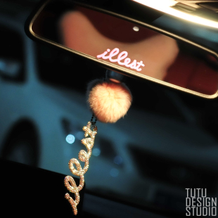 后视镜贴反光贴 HELLAFLUSH风格 TUTU圖圖車貼 ILL汽车内饰随意贴