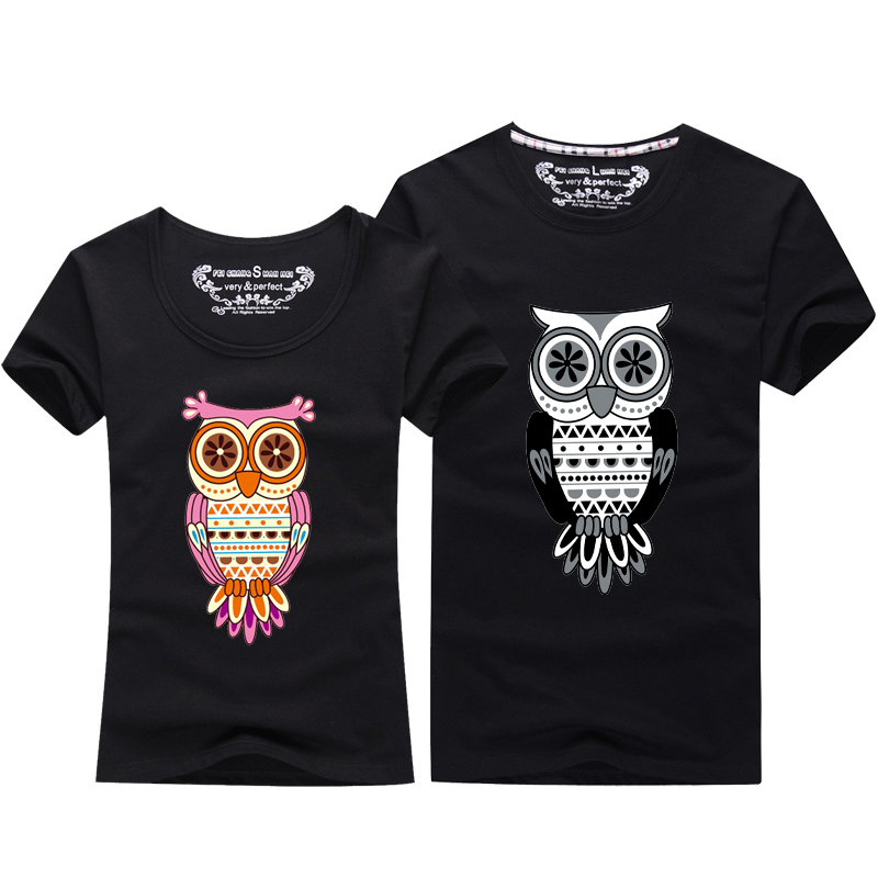 2019夏装新款T恤情侣装短袖韩版卡通本命年女宽松大码班服 猫头鹰|ruв категории Женская одежда, футболка - от Buy2taobao.com для оказания профессиональной услуги покупки агента Taobao