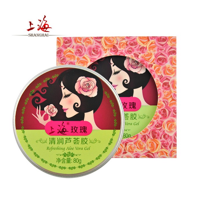 清润上海女人玫瑰保湿啫喱芦荟胶