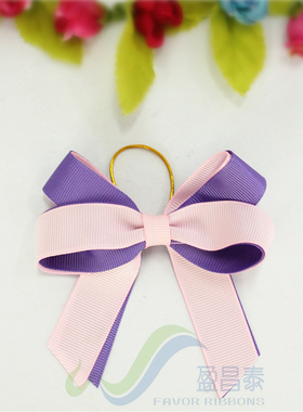 粉色+紫色双色丝带蝴蝶结 红酒包装 促销价  50个/包100元