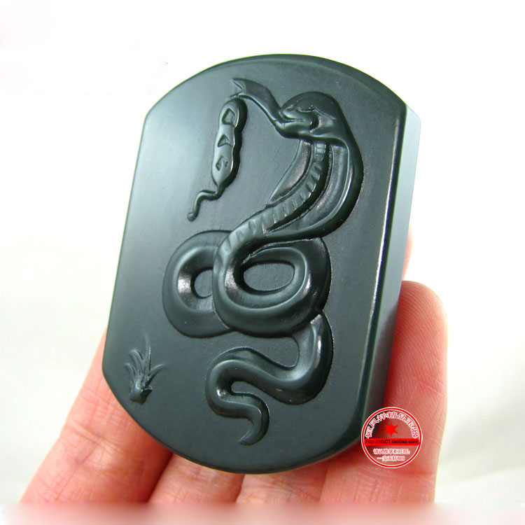 送证书和田玉蛇皮带扣玉器腰扣