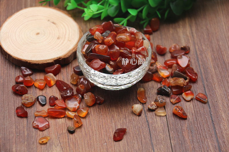 玛瑙宝石 七供八供宝瓶佛像佛塔曼扎装赞用品红色七宝石供佛1两