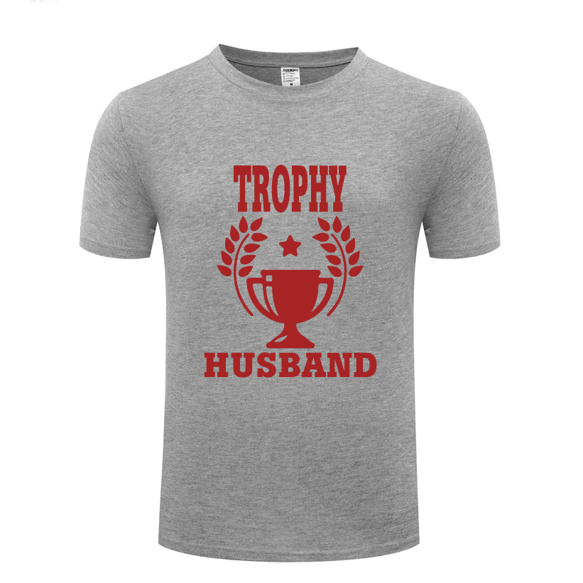 新款男式短袖T恤 Trophy Husband 搞笑创意新奇 父亲节丈夫礼物