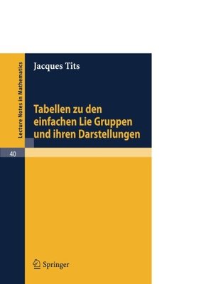 【预订】Tabellen Zu Den Einfachen Lie Gruppe...