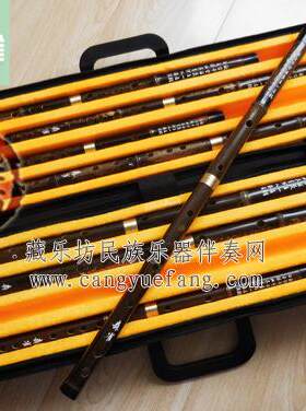 包邮伴奏正品森雀正品牛角紫竹笛