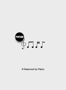 【PATOO怕痛】原创防水纹身贴 音符Musical Not 黑白乐队夏天创意