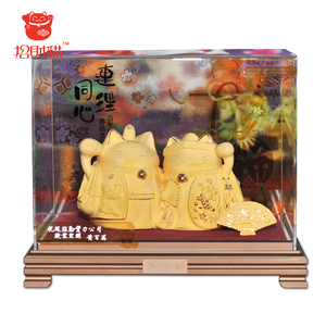 猫 #8.9 连理同心 绒沙金猫（结婚）婚庆礼品情侣