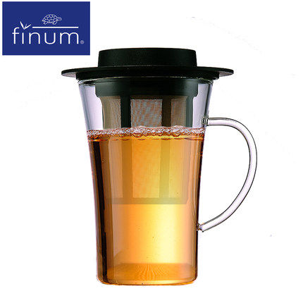 finum德国玻璃带盖过滤茶杯