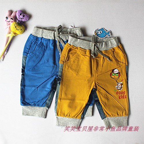 童装纯棉牛仔中裤