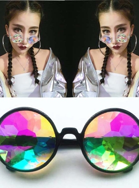 墨镜马赛克音乐节复古风太阳镜
