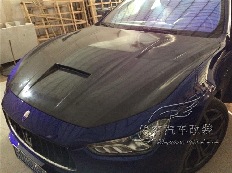 玛莎拉蒂 吉博力开孔机盖吉博力碳纤维开孔引擎盖