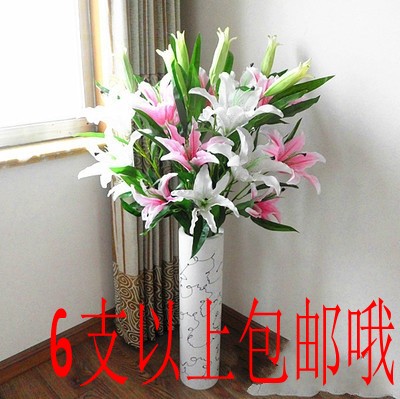 2枝包邮客厅香水百合花