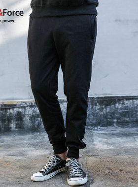 Ares＆Force2016秋装休闲长裤男束脚裤 大码肥佬卫裤裤英伦男裤潮