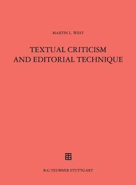 【预售】Textual Criticism and Editorial Tech...