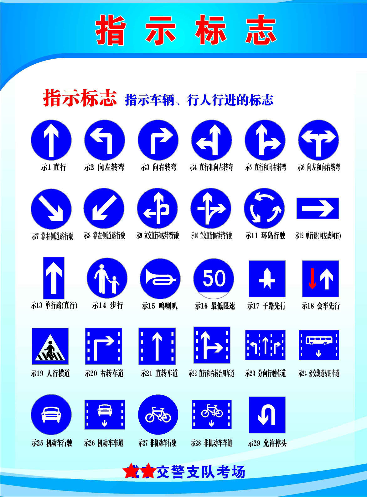 745海报印制展板写真喷绘墙贴纸挂壁画装饰画467驾校指示标志