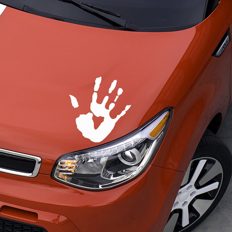 汽车贴纸 订制经典个性血手印遮挡划痕搞笑贴纸如来神掌车贴
