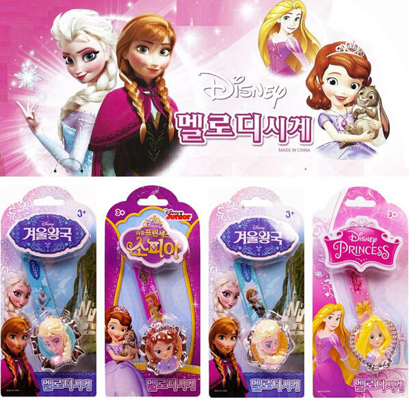 韩国进口正品现货儿童玩具手表 音乐电子表sofia冰雪奇缘公主女孩