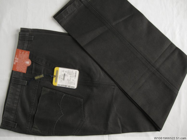 H品牌男装品牌秋冬款直筒型厚休闲裤子015特价高腰深裆双十一