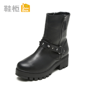 Shoe shoebox 2015 winter new fashion women's boots boots in rough with 1115608081