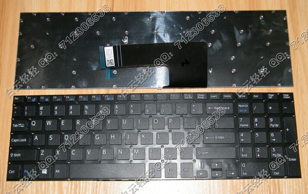 适用于索尼VAIO Fit15 SVF15 SVF15A SVF15E 全新英文 US键盘黑色 3C数码配件 平板电脑零部件 原图主图