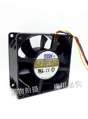 正品AVC 奇宏 8038双滚珠散热风扇 48V 0.29A DATA0838B8U PWM4线