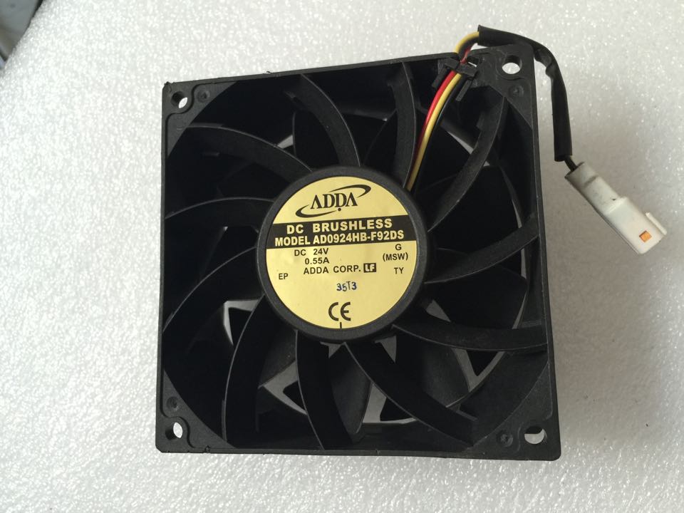 现货原装ADDA 协喜 AD0924HB-F92DS 9038 24V 0.55A 三线轴承风扇