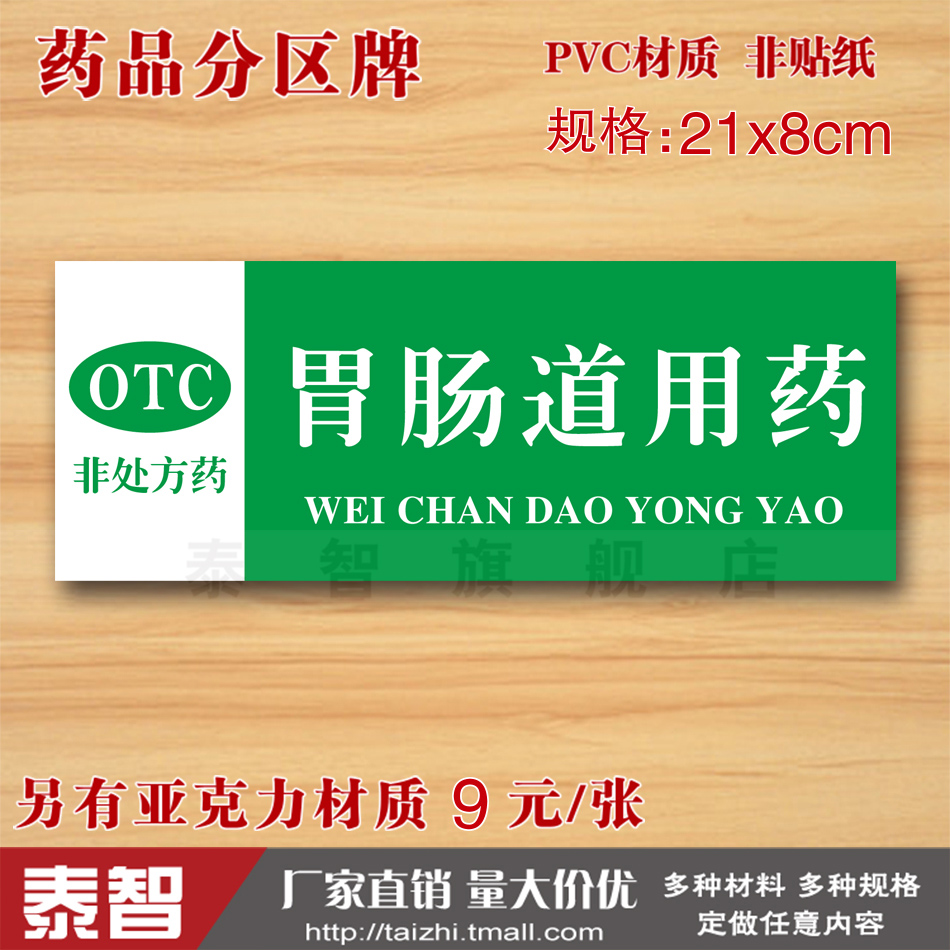 药房分类医院标志牌定制