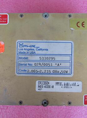 OPHIR进口 5310295 2.065-2.215GHz 47dB SMA射频高功率放大器