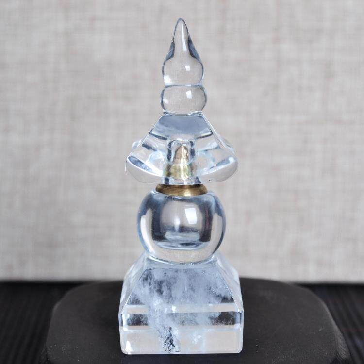 유물 감로 특별 GAWU 결합 종교 탑 전용 천연 흰색 크리스탈 유물 STUPA 탑 장식품