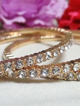 欧美风百搭宴会派对水钻新娘手镯